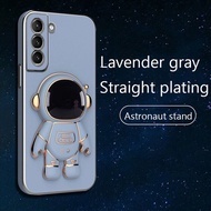 Astronaut Bracket Plating Phone Holder Case na For vivo V17 V15 Pro Y50 Y19 Y17 Y15 Y12 Y12i Y93S Y90 Y70 Y1S Soft Mobile Phone Protective Case Back Cover