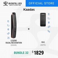 Kaadas The Legend (Face Recognition) Digital Door Lock + Kaadas R6G Digital Gate Lock Bundle Set 32 | AN Digital Lock