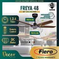 FIERO Fan FIERO FREYA 48 Inch 5 Blades 24 Speed DC Motor With Remote Control Ceiling Fan Kipas Silin