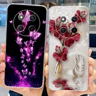 6.78'' Casing Honor X9c Case Transparent Aesthetic Fashion Cute Cat Soft TPU Phone Case Honor X9c Ba