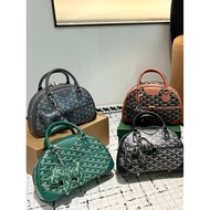 GOPA GOD Dog Tooth Bag Dog Tooth Medieval Yang Mi Style Small Size Bowling Bag Rain Dew Cotton Linen