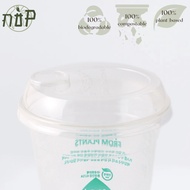 [50pcs] PLA Bio Clear Disposable Cold Cup Lid from Plants | Biodegradable & Compostable | Sipper & F