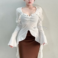 KIYANA Cirebon Cloth - Rivera Jellyfish Top Women's Asymmetrical Layer Top Women's Concert Top/