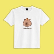 水豚 CAPYBARA 卡比巴拉 文創 衣服 T恤 白T 童裝 純棉 吸濕排汗