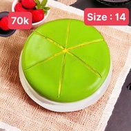 Fake durian, green layered durian cake
