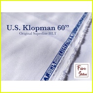 ≈ ◞ ۩ US Klopman / Clopman (Original Superfine HLT) 60" White Fabric for Uniforms