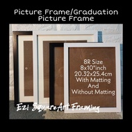 Picture Frame/Graduation Picture Frame 8R with 1" inch Matting And Without Matting
