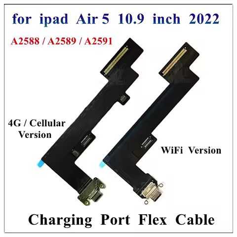 1Pcs for iPad Air 5 2022 10.9 Inch Charging Charger Port Connector Flex Cable A2588 A2589 A2591 4G W