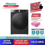 [FREE SHIP + GIFT] Hisense Front Load Washer and Dryer 10.5kg/6kg WD5S1085BB Washing Machine Dryer