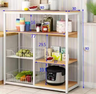 360 official L121D  W56  ชั้นวางไมโครเวฟ ชั้นวางของ 3 ชั้น ชั้นวางของในครัว