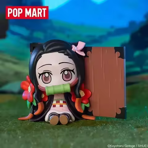 POP MART Demon Slayer Birth Flower Series Blind Box Guess Bag Desktop Decoration Cute Model Gift Gir