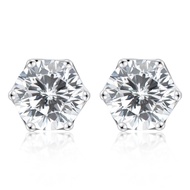 Lnngy Classic 925 Sterling Silver Earrings 0.51ct F color for Moissanite Diamond Stud Earrings for W