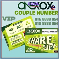 XOX ONEXOX PREPAID SIM CARD NICE NUMBER SET VIP 1 PAIR COUPLE PHONE Validity 24 Month Kad Nombor Pam