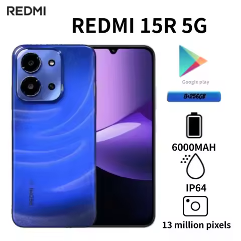 2026 Global Redmi 15R Smartphone Edition 6.9-Inch 120Hz High-Refresh-Rate LCD Display 6000mAh Batter