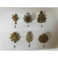 WW1, WW2 vintage military (obsolete） British army hat cap badge, used