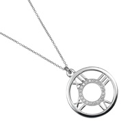 Tiffany & Co.) Open Atlas 項鍊，18K白K金鑲鑽，約 ​​6.23 克，女士款 [二手]