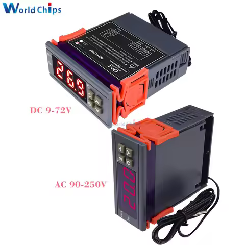 MH1210W AC 90-250V/DC 9V-72V 10A Digital Temperature Thermostat Regulator Controller Heating Cooling