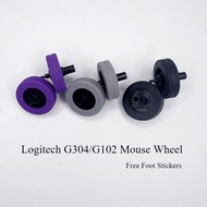 Mouse Wheel Scroll Wheel with Foot Pad for Logitech G304/G102