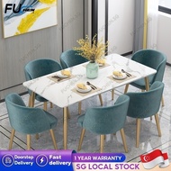 FUCHEN Nordic Dining Table Chair Marble Modern Simple Household Scratch And High Temperature-resistant Sintered Stone Table