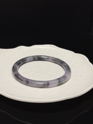 天然a貨翡翠紫烏雞手鐲(緬料）