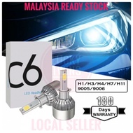 Mentol Lampu Kereta C6 Original Headlight LED H1 H3 H4 H7 H11 9005 9006 Fog Light Bulb Fog Lamp H7 2
