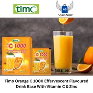 Timo Orange C 1000 Effervescent Flavoured Drink Base With Vitamin C & Zinc 5g x 6 Sachets