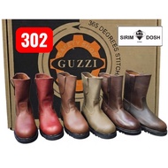 GUZZI 302 Safety Shoes Goodyear Welt highcut Sirim Dosh Premium Leather Brown Maroon Khaki