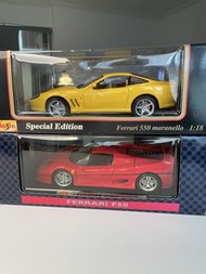 Maisto Ferrari 550 Maranello & F50 1:18 Scale Diecast Cars