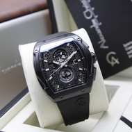 Jam Tangan Pria Alexandre Christie AC 6608 MC FBL full black Original