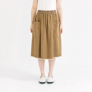 【Simply Yours】抽鬚水洗牛仔裙 咖啡F