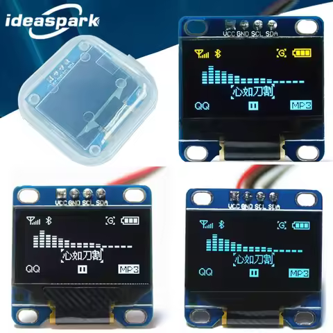 0.96 Inch OLED Display Module SSD1306 I2C IIC SPI Serial 128X64 LCD 4 Pin YellowBlue WhiteBlue for A