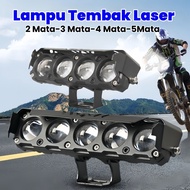 MATA 3-Eye Laser Spotlight D2 D3 Full Aluminum Premium Yellow-White/White-White DC 9V-85V