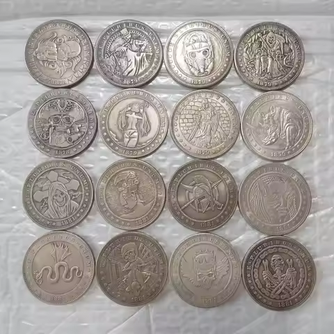 32 Types 38MM Hobo 1878-1881 Silver Plated Decoration Coins For Choose