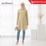 BGM POLO MINI DRESS COLOR STRIPE  CNCTW WITH COLLAR & LOGO-BP-SMD128CAL-CNCTW Baju Muslimah Women
