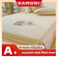 Japanese fitted sheet Colorful Japanese Style Single/Queen / King/super King Size Bed Sheet Plain Be