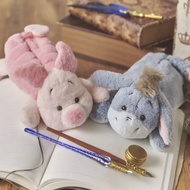 1pcs Cute Cartoon Piglet Pig and Eeyore Donkey Plush Toy Shaped Pencil Case Storage Bag for Student 