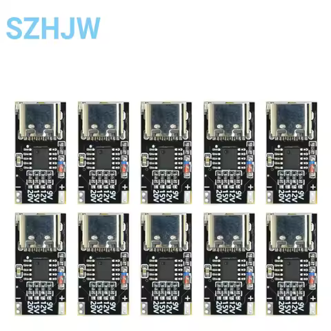 1-20pcs USB-C PD Trigger Board - Supports 9V/12V/15V/20V Fast Charging, QC & PD Compatible
