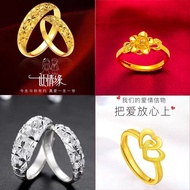 Women Plated Gold 916 Gypsophila Open Ring gold ring mother's gift