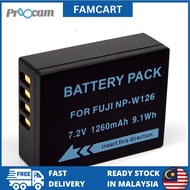 Proocam FJ NP-W126 rechargeable Battery f/Fujifilm X-E1,X-M1,X-A1,X-Pro2,X-Pro1