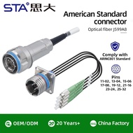 KIJ4 MIL-DTL-D38999 ARINC801 Optical Fiber J599A8 / 26KF12N Fiber Optic Threaded Quick Connector Cab