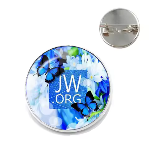 2020 New Arrival JW.ORG Brooches Lapel Pins Steampunk Jehovah's Witnesses Collar Pin Glass Photo Cab