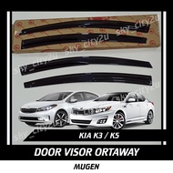 Kia Cerato K3 Kia Optima K5 Mugen Door Visor Ortaway Kia K3 Kia K5 Air press Sun Visor Protection Ca