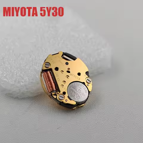 Japan Genuine Miyota 5Y30 Quartz Watch Movement Golden Tiny Three Hands Needle Quartz Mechanism 5Y30