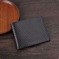 [whfashionkk] Bifold Carbon Fiber Wallet Identification Window Men's Bifold Wallet Individual