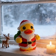 Desktop Duck Decoration Resin Duck Figurine Christmas Santa Duck Figurine Resin Sculpture – Cute Car
