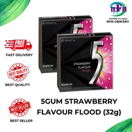 🔥 WRIGLEY'S 5GUM STRAWBERRY FLAVOUR FLOOD CHEWING GUM (35g) 🔥