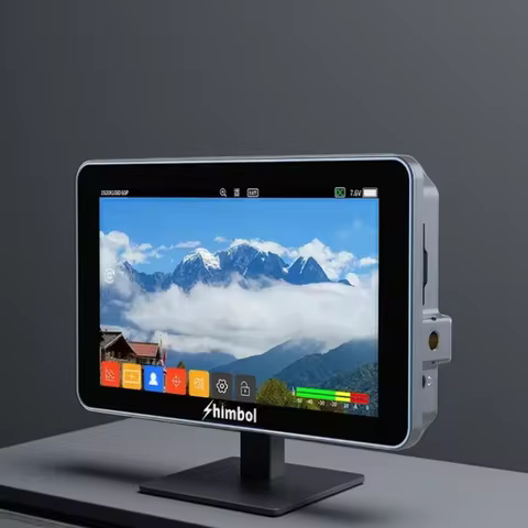 SHIMBOL M5 5.5" 1200nite 3D LUT 4K HDMI- HDR Touchscreen on Camera Monitor HD Recording for DSLR Mic