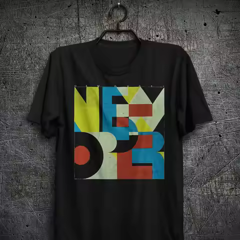 New Order Rock Band Retro T-Shirt Drummer Stephen Morris Tour Guitar Album