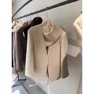 DPS Genuine Korean Dongdaemun Korea Daigou elborn Wool Scarf Collarless Blazer coco m.moi