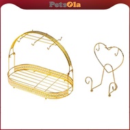 PETSOLA Cup Drying Rack Stand, Dry Rack with Removable Glass Cup Stand, Modern Bottle Rack Cup Metal